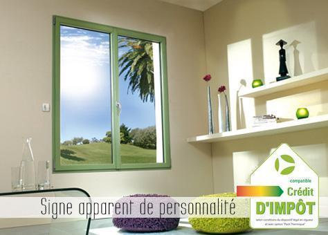fenêtre alu model vert