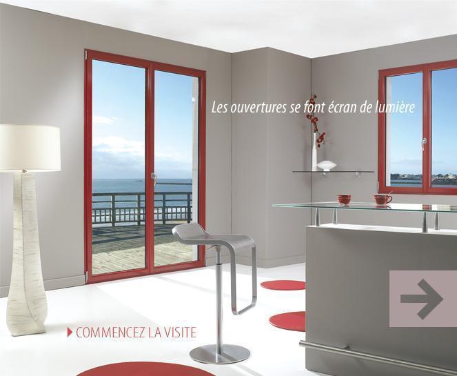 fenêtre alu model rouge